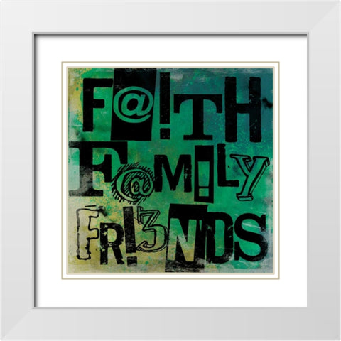 FFF White Modern Wood Framed Art Print with Double Matting by Grey, Jace