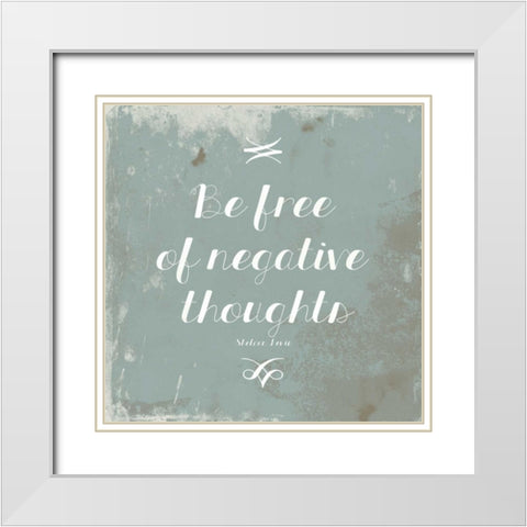 Negative Thoughts White Modern Wood Framed Art Print with Double Matting by Grey, Jace