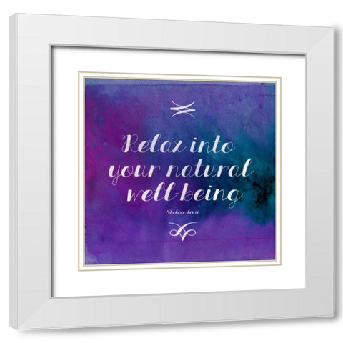 Relax 2 White Modern Wood Framed Art Print with Double Matting by Grey, Jace