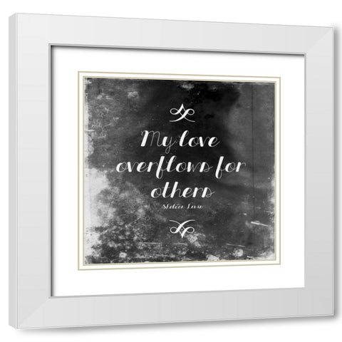 Overflows White Modern Wood Framed Art Print with Double Matting by Grey, Jace