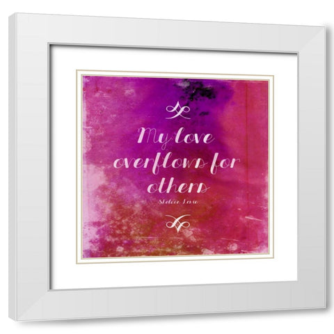 Overflows White Modern Wood Framed Art Print with Double Matting by Grey, Jace