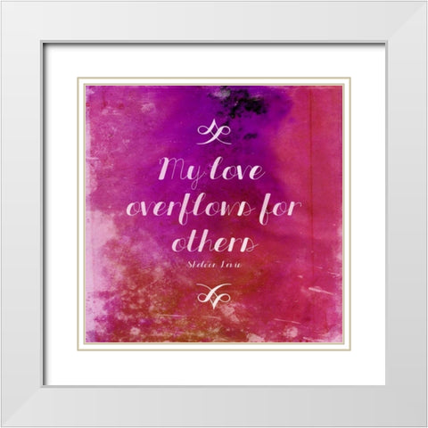 Overflows White Modern Wood Framed Art Print with Double Matting by Grey, Jace