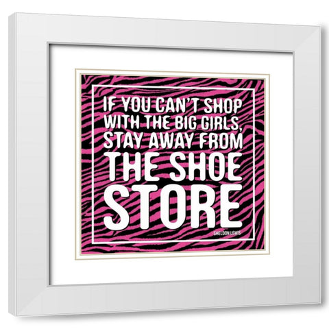 Shoe Store White Modern Wood Framed Art Print with Double Matting by Grey, Jace