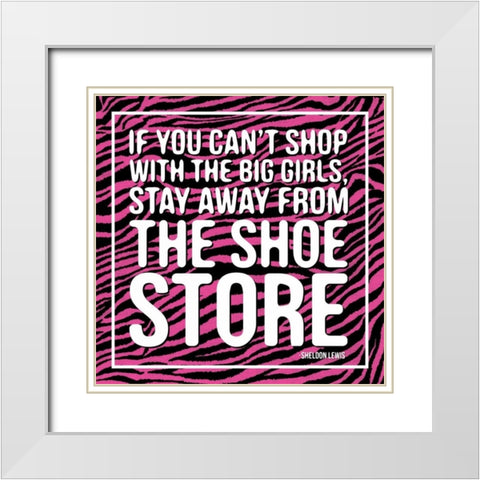 Shoe Store White Modern Wood Framed Art Print with Double Matting by Grey, Jace