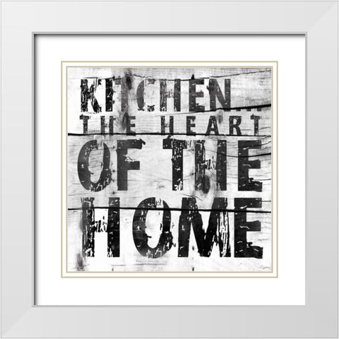 Kitchen 2 Mate White Modern Wood Framed Art Print with Double Matting by Grey, Jace