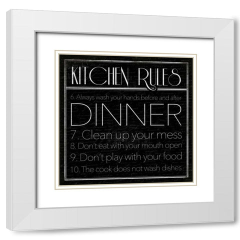 Kitchen Rules 2 White Modern Wood Framed Art Print with Double Matting by Grey, Jace