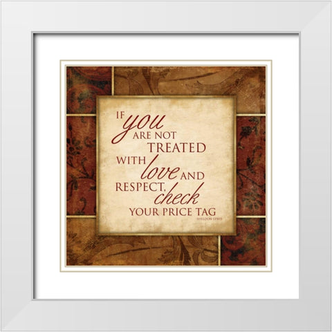 Price Tag White Modern Wood Framed Art Print with Double Matting by Grey, Jace