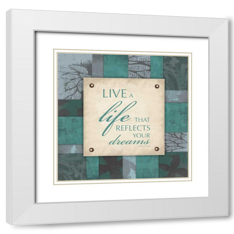 Dreams White Modern Wood Framed Art Print with Double Matting by Grey, Jace