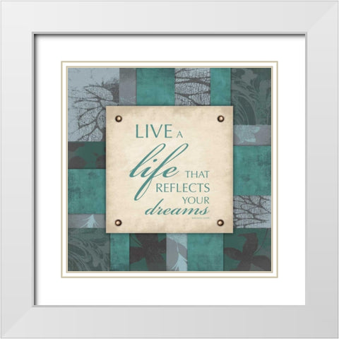 Dreams White Modern Wood Framed Art Print with Double Matting by Grey, Jace