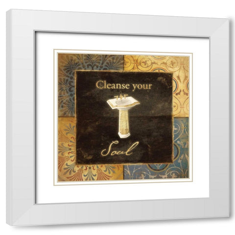 Sink White Modern Wood Framed Art Print with Double Matting by Grey, Jace