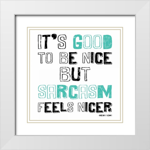 Sarcasm 2 White Modern Wood Framed Art Print with Double Matting by Grey, Jace