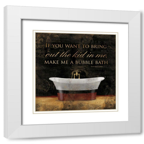 Bubble Bath White Modern Wood Framed Art Print with Double Matting by Grey, Jace