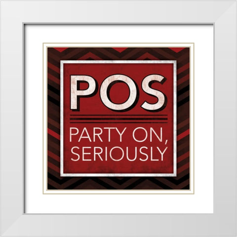 POS Bordered White Modern Wood Framed Art Print with Double Matting by Grey, Jace