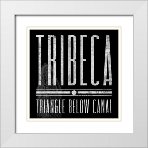 TRIBECA White Modern Wood Framed Art Print with Double Matting by Grey, Jace