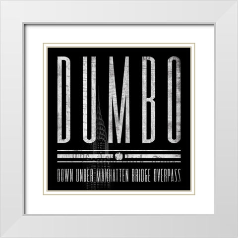 DUMBO White Modern Wood Framed Art Print with Double Matting by Grey, Jace