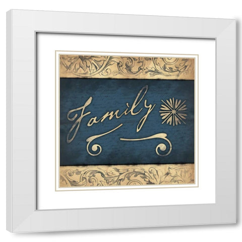 Family White Modern Wood Framed Art Print with Double Matting by Grey, Jace