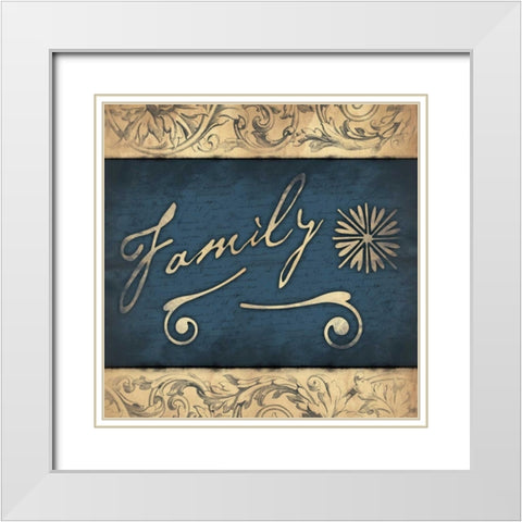 Family White Modern Wood Framed Art Print with Double Matting by Grey, Jace
