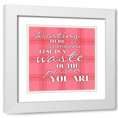 Be Yourself White Modern Wood Framed Art Print with Double Matting by Grey, Jace