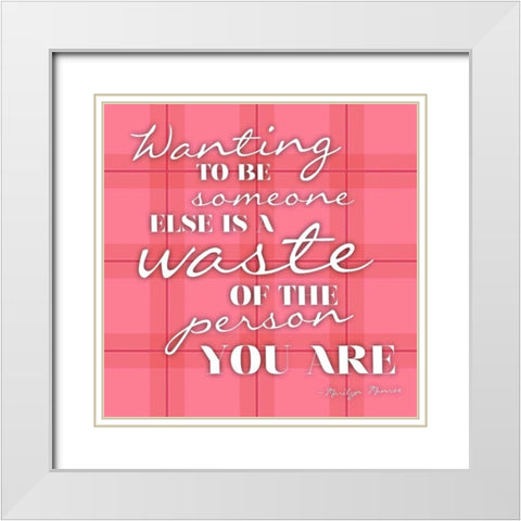 Be Yourself White Modern Wood Framed Art Print with Double Matting by Grey, Jace