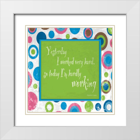 Working White Modern Wood Framed Art Print with Double Matting by Grey, Jace