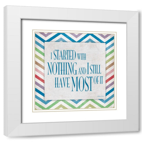 Nothing White Modern Wood Framed Art Print with Double Matting by Grey, Jace
