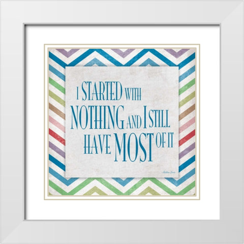 Nothing White Modern Wood Framed Art Print with Double Matting by Grey, Jace