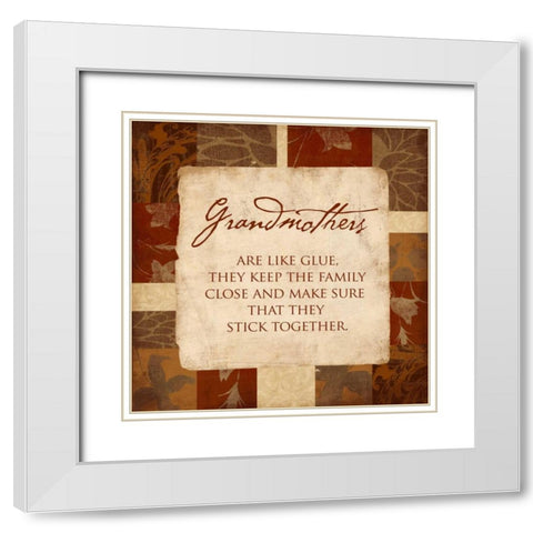 Spice Grandmother White Modern Wood Framed Art Print with Double Matting by Grey, Jace