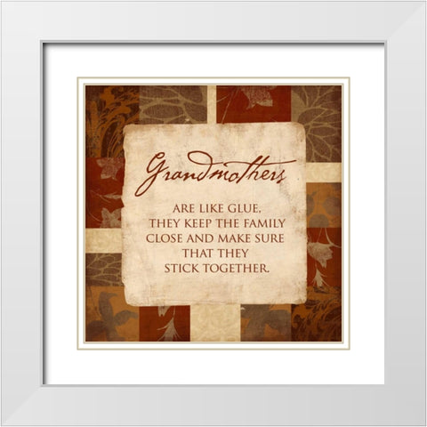 Spice Grandmother White Modern Wood Framed Art Print with Double Matting by Grey, Jace