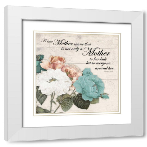 Mother White Modern Wood Framed Art Print with Double Matting by Grey, Jace