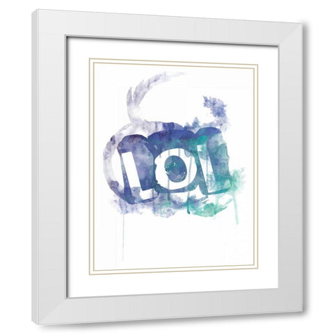 Watercolor LOL Reverse White Modern Wood Framed Art Print with Double Matting by Grey, Jace