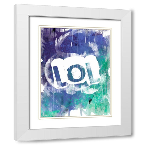 Watercolor LOL White Modern Wood Framed Art Print with Double Matting by Grey, Jace