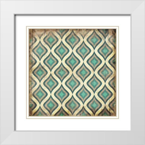 Pattern1 White Modern Wood Framed Art Print with Double Matting by Grey, Jace