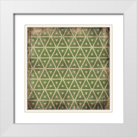 Pattern 2 White Modern Wood Framed Art Print with Double Matting by Grey, Jace