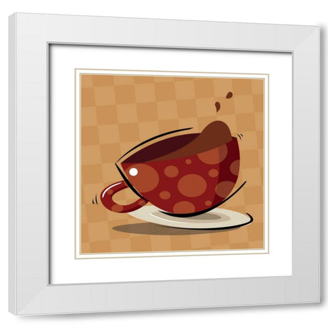 Coffee1 clean White Modern Wood Framed Art Print with Double Matting by Grey, Jace