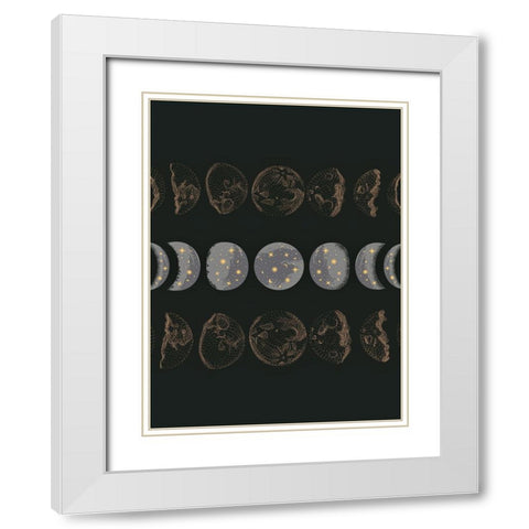 Green Gold White Modern Wood Framed Art Print with Double Matting by Keith, Jesse