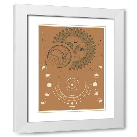 Man In The Moon White Modern Wood Framed Art Print with Double Matting by Keith, Jesse