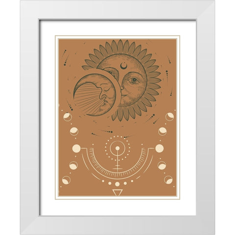 Man In The Moon White Modern Wood Framed Art Print with Double Matting by Keith, Jesse
