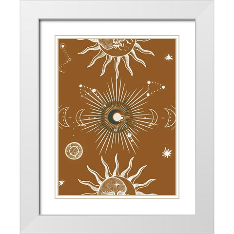 Moon Equinox White Modern Wood Framed Art Print with Double Matting by Keith, Jesse