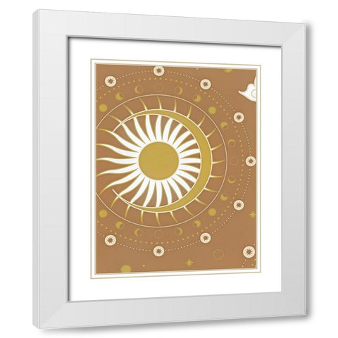 Sun White Modern Wood Framed Art Print with Double Matting by Keith, Jesse