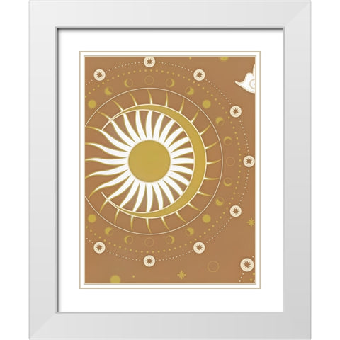 Sun White Modern Wood Framed Art Print with Double Matting by Keith, Jesse