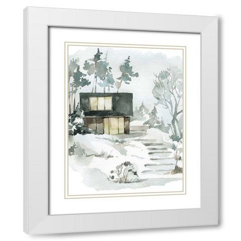 Walkway White Modern Wood Framed Art Print with Double Matting by Keith, Jesse