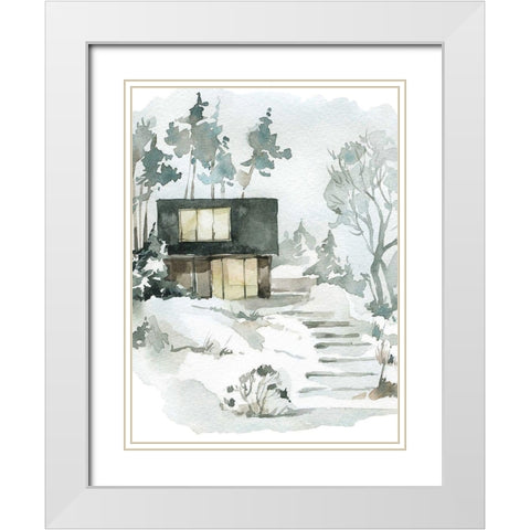 Walkway White Modern Wood Framed Art Print with Double Matting by Keith, Jesse