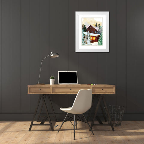 Secret Cabin White Modern Wood Framed Art Print with Double Matting by Keith, Jesse