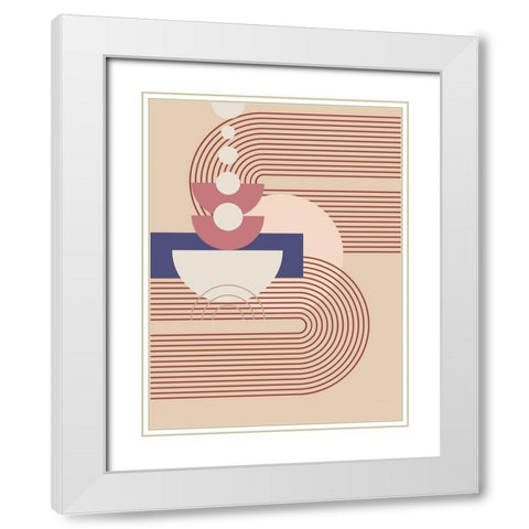 Hidden Between Orbit White Modern Wood Framed Art Print with Double Matting by Keith, Jesse
