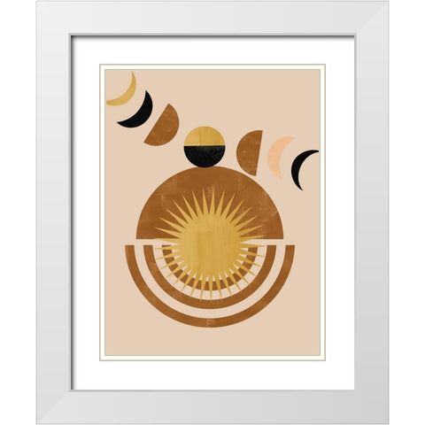 Morganite Sunrise White Modern Wood Framed Art Print with Double Matting by Keith, Jesse