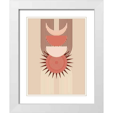 Sunlight In Abstact White Modern Wood Framed Art Print with Double Matting by Keith, Jesse