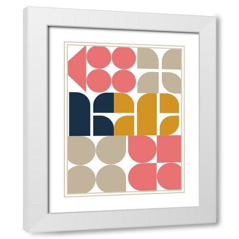 Middle Pop White Modern Wood Framed Art Print with Double Matting by Keith, Jesse