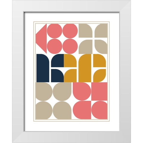 Middle Pop White Modern Wood Framed Art Print with Double Matting by Keith, Jesse