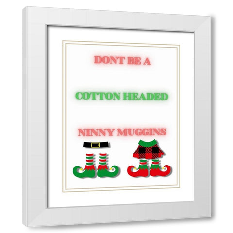 Ninny Muggins White Modern Wood Framed Art Print with Double Matting by Keith, Jesse