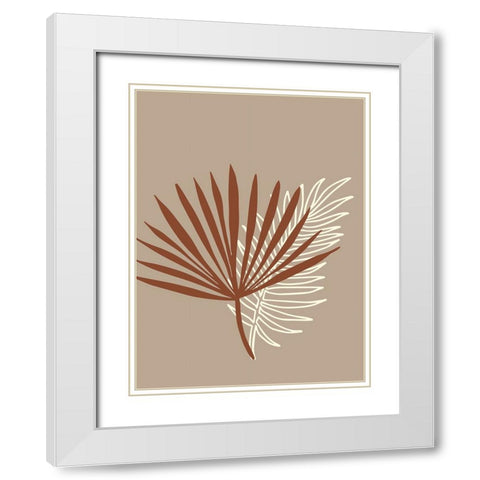 Picante Palm White Modern Wood Framed Art Print with Double Matting by Keith, Jesse